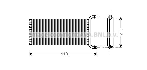 AVA QUALITY COOLING Теплообменник, отопление салона MS6441